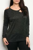  Charcoal Knit Top