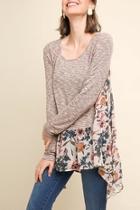  Heathered Floral Top