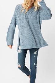  V-neck Cable Knit Sweater