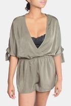  Silky Olive Romper
