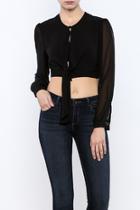  Long Sleeve Cropped Top