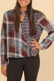  Plaid Foldover Top