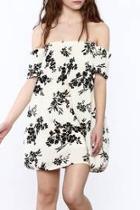  Ivory Off-shoulder Dress