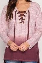  Ombré Hoodie Top