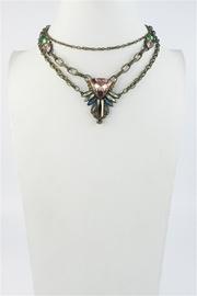 Pink-turquoise Crystal Necklace