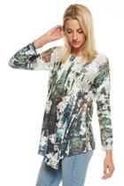  Graphic Asymmetric Sweater