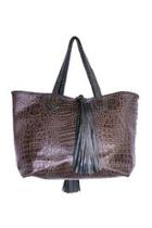  Crocodile Print Leather Bag