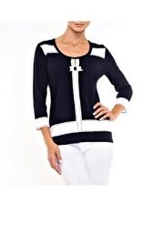  Navy And White Sweater