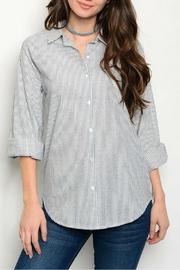  Gray Stripe Top