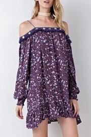  Violet Cold-shoulder Dress