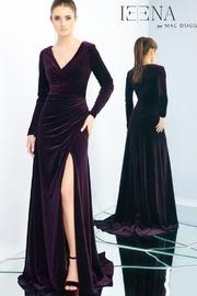  Velvet Long-sleeve Gown