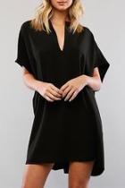  V-neck Tunic Dress