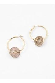  Stone Hoop Earrings