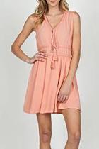  Sleevelesss Tie Dress