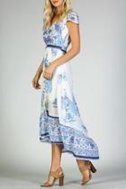  Peacock Print-maxi Dress