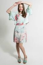  Fan Print Dress