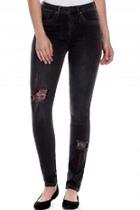  Distressed Embroidered Jean