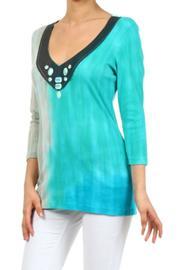  Turquoise Tie Dye Top