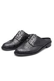 Naomi Croc Black Shoes