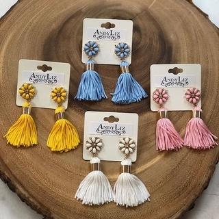  Flower Tassel Earrings