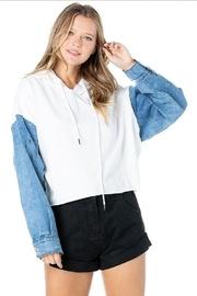 Denim Sleeve Hoodie