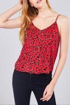  Red Leopard Cami