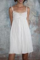  White Crepon Dress