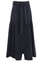  Utility Button Through Maxi Skirt