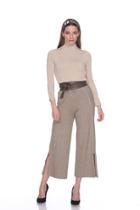 Knit Pants W/bottom Slit