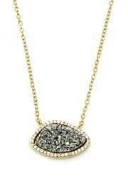  Titanium Druzy Pendant Necklace