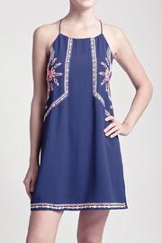  Embroidered Navy Dress