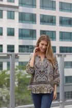  Paisley Grommet Blouse