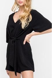  Waist-tie Romper, Black
