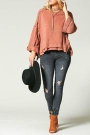  Raw-edge Dolman Sweater