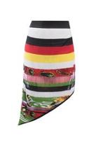  Liquid-print Knit Skirt