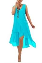  Turquoise Chiffon Dress