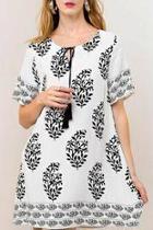  Woven Print Dress