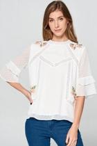  Jacquard Embroidered Top