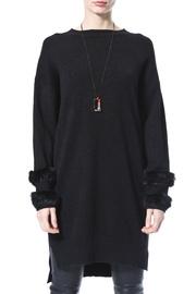  Fur Trim Tunic-dress