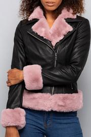  Smitten Faux You Jacket Black/lilac