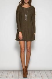  Olive Crochet Shoulder Dress