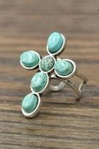  Natural Turquoise-stone Ring