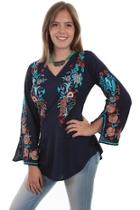  Peacock Embroidered Blouse