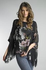  Floral Silk Poncho