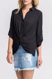  Black Twist-front Shirt