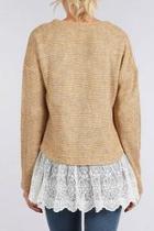  Goldenrod Lace Sweater