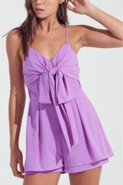  Front Tie Spaghetti Strap Romper