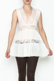  Lace V Neck Top