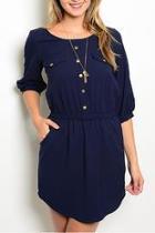  Navy Pockets Dress