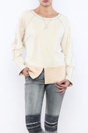  Suedette Trim Sweatshirt